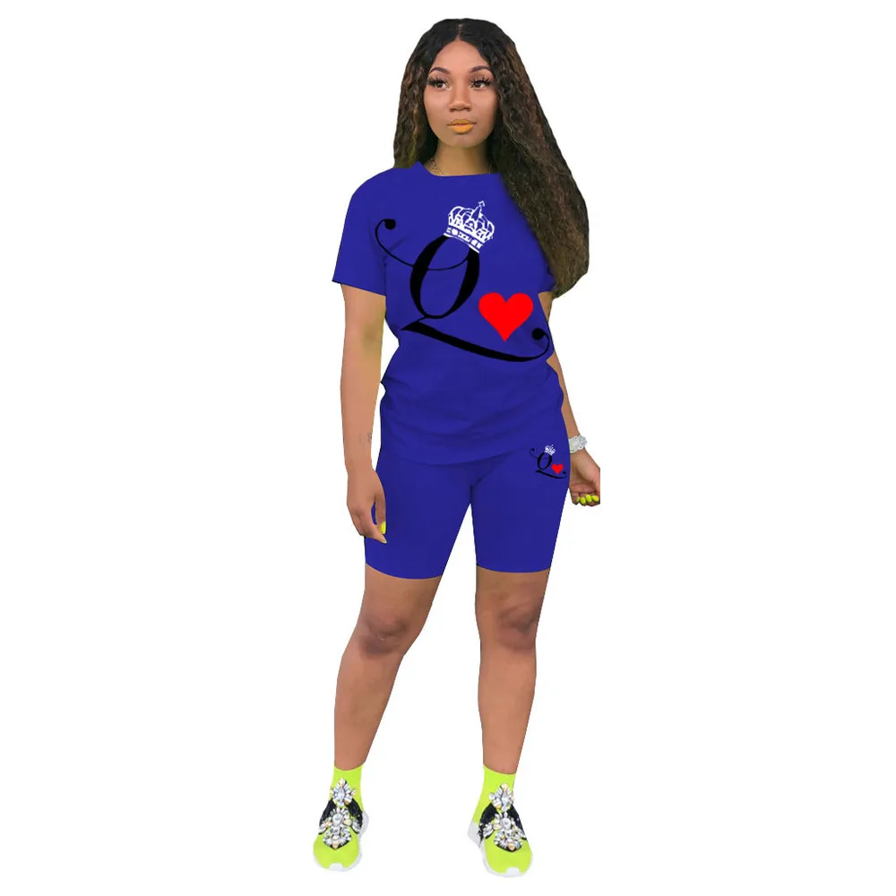 Casual Women 2 Piece Matching Sets Activewear Clothes Love Heart Q Poker Card Short Sleeve Top and Jogger Shorts Two Piece Suits
Casual Women 2 Piece Matching Sets Activewear Clothes Love Heart Q Poker Card Short Sleeve Top and Jogger Shorts Two Piece Suits