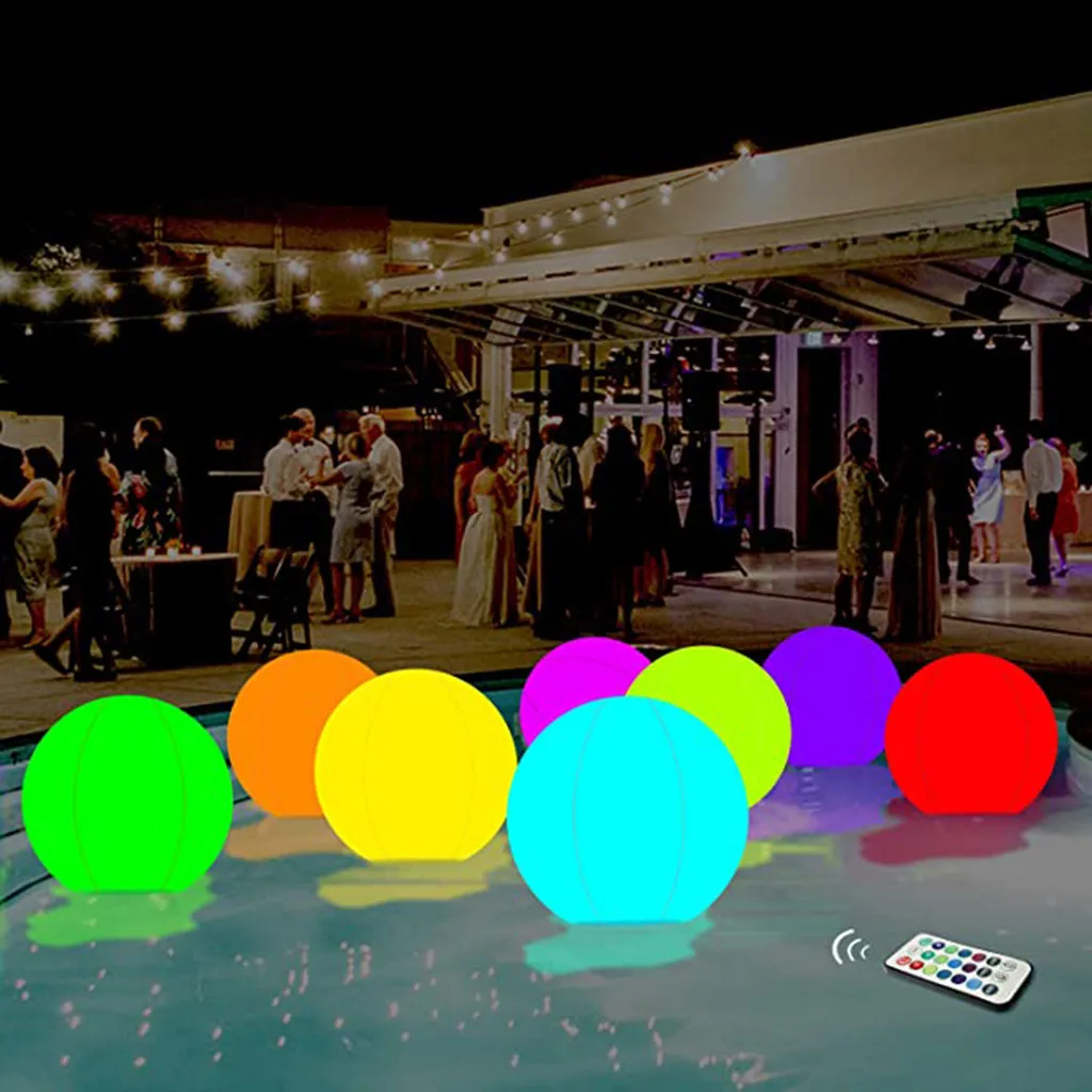 

Светящийся шар, Забавный надувной светящийся шар, 13 цветов, светодиодный шар, декоративный пляжный шар для улицы, бассейна, на улице