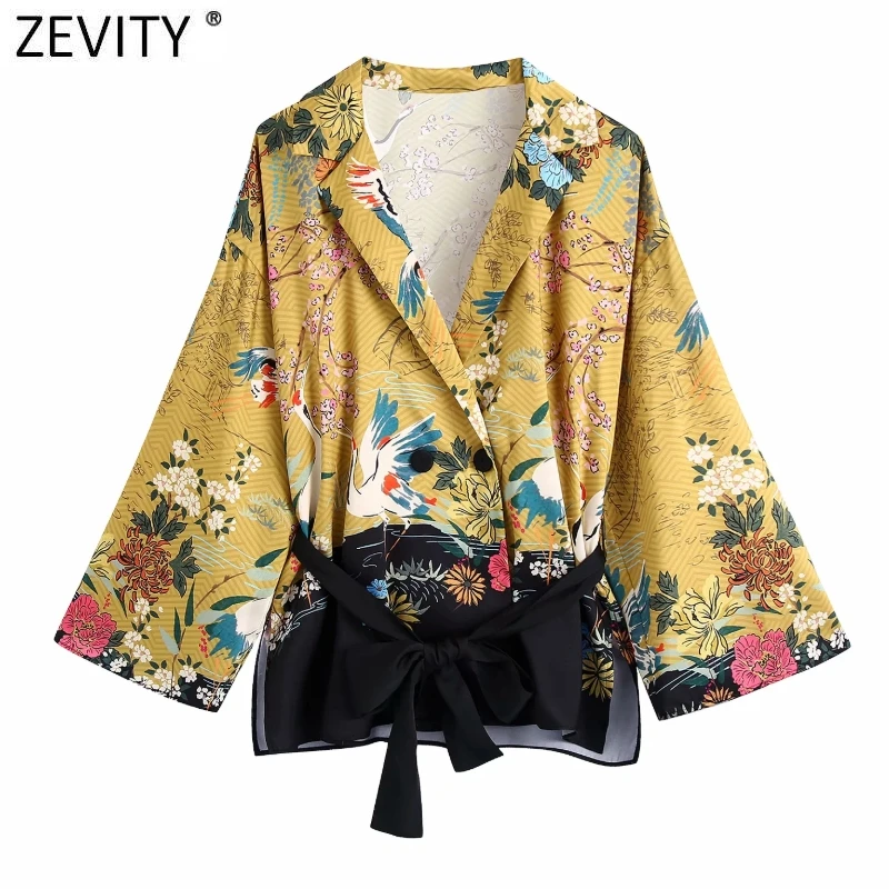 Zevity 2021 Women Vintage Birds Floral Patchwork Print Bow Sashes Smock Blouse Female Retro Split Kimono Shirts Chic Tops LS9587
Zevity 2021 Women Vintage Birds Floral Patchwork Print Bow Sashes Smock Blouse Female Retro Split Kimono Shirts Chic Tops LS9587