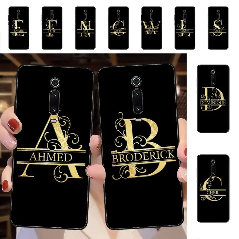 YNDFCNB Custom name Letter Monogram Black Phone Case for RedMi 4X 5 plus 5 6 7 8 9 A 6pro Go K20 cover
YNDFCNB Custom name Letter Monogram Black Phone Case for RedMi 4X 5 plus 5 6 7 8 9 A 6pro Go K20 cover