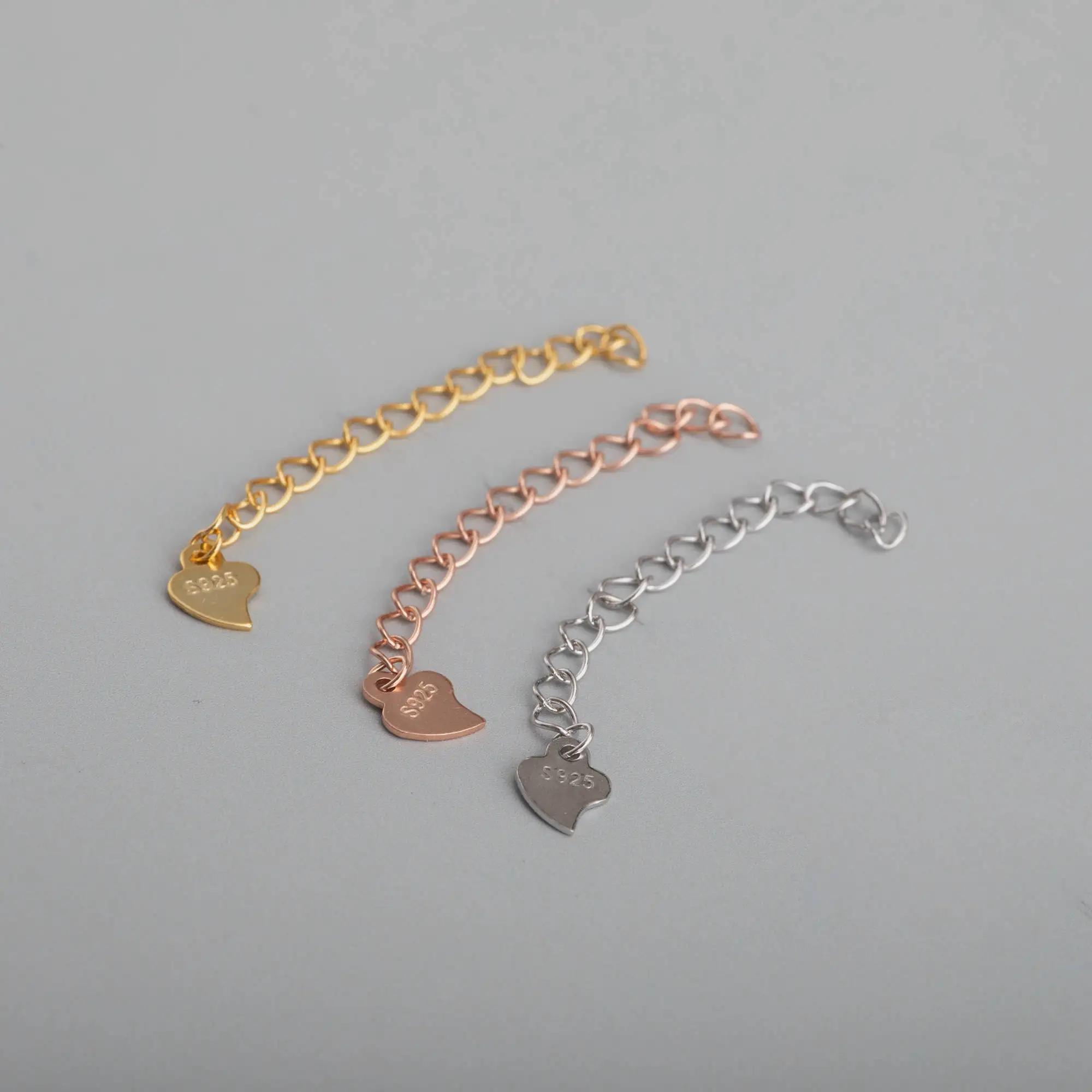 2 inches silver rose gold solid 925 sterling silver necklace extension chain supplies 1316001
2 inches silver rose gold solid 925 sterling silver necklace extension chain supplies 1316001