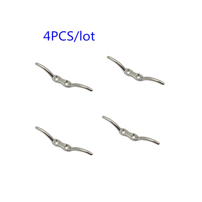 

4PCS 4" 6" Marine Grade 316 Stainless Steel Flagpole Rope Cleat Hook 112mm 151mm Wire Rope Cleat for Boat Mooring Accessories