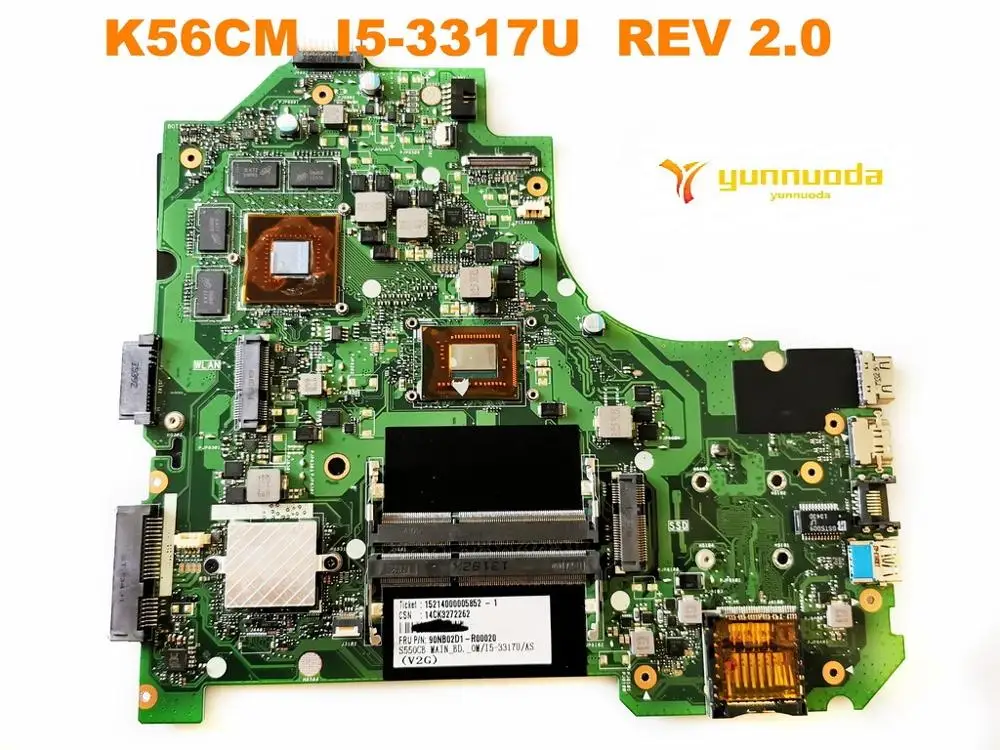 Original for ASUS K56CM Laptop motherboard K56CM I5-3317U REV 2.0 tested good free shipping
Original for ASUS K56CM Laptop motherboard K56CM I5-3317U REV 2.0 tested good free shipping