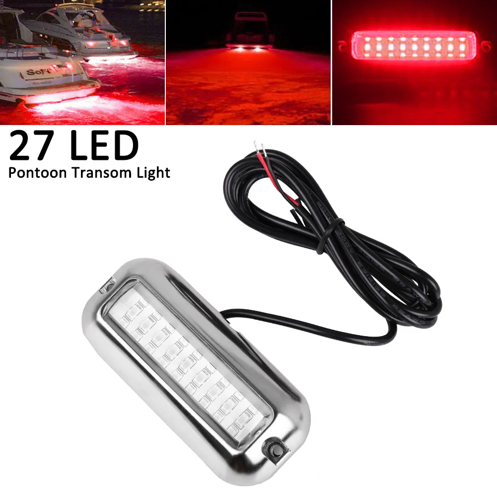 27LED 50W Marine Boat Transom Light Red Turn Signal Tail Lamp Underwater Pontoon Light IP68 Waterproof Boat Accessories
27LED 50W Marine Boat Transom Light Red Turn Signal Tail Lamp Underwater Pontoon Light IP68 Waterproof Boat Accessories