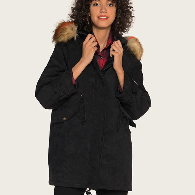 Вельветовая хлопчатобумажная куртка для женщин, зимняя новая куртка с длинным меховым воротником и капюшоном, свободная облегающая теплая Толстая куртка, женская одежда
Вельветовая хлопчатобумажная куртка для женщин, зимняя новая куртка с длинным меховым воротником и капюшоном, свободная облегающая теплая Толстая куртка, женская одежда
