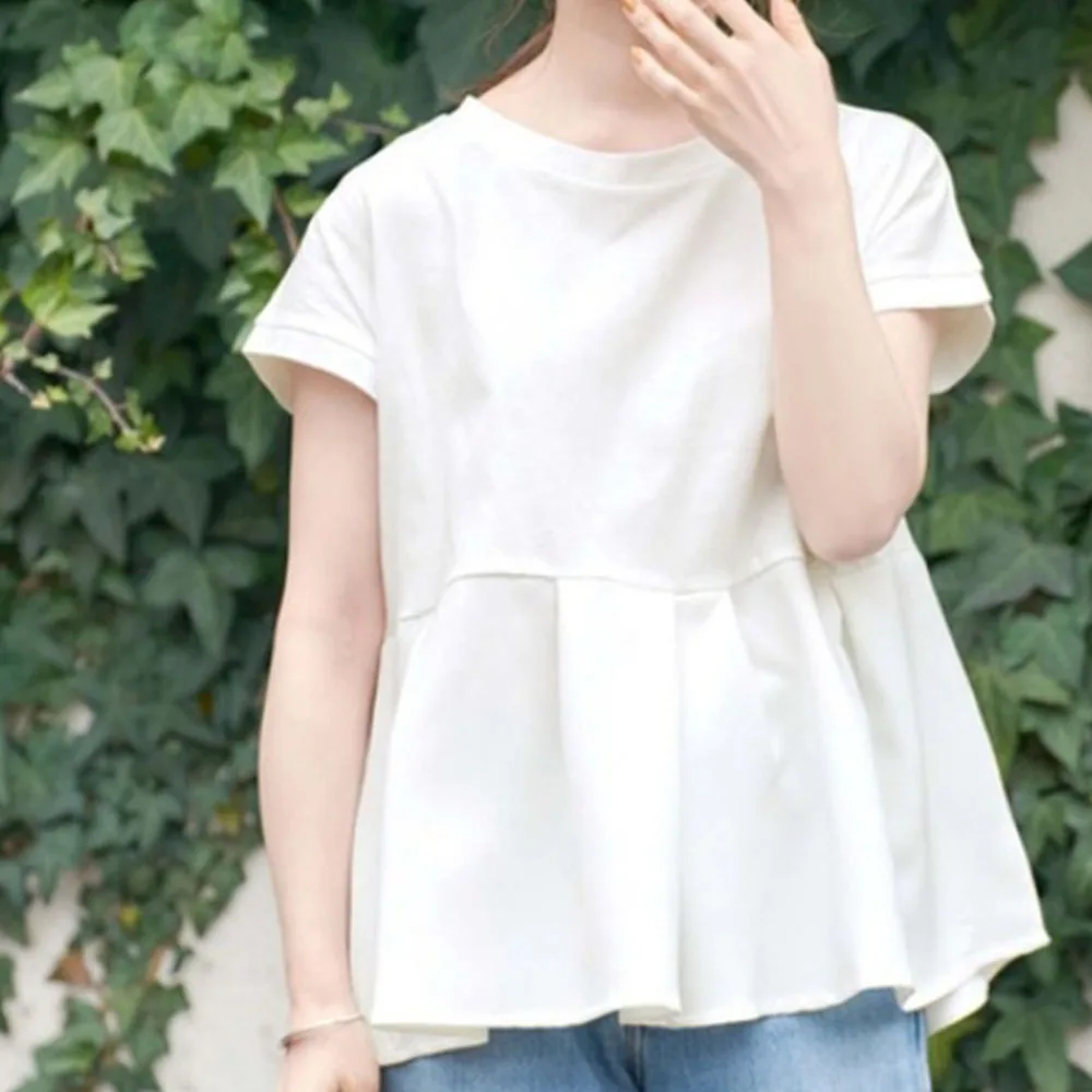 Japanese Style Korean Fashion Loose Casual Solid Color Round Neck Splicing T-Shirt Summer Simplicity Popular Hot Sale
Japanese Style Korean Fashion Loose Casual Solid Color Round Neck Splicing T-Shirt Summer Simplicity Popular Hot Sale