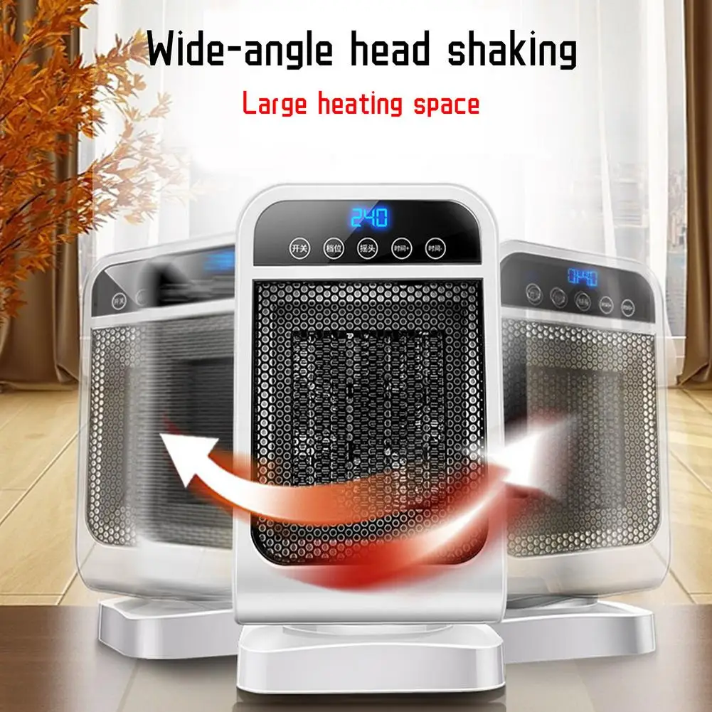 

Electric Space Heater Shaking Head Energy Saving Adjustable Thermostat 1s Ultra-fast Heating For Indoor Heating Camping