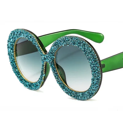 Handmade diamond sunglasses women's fashion powder rhinestone gravel round sunglasses
Handmade diamond sunglasses women's fashion powder rhinestone gravel round sunglasses