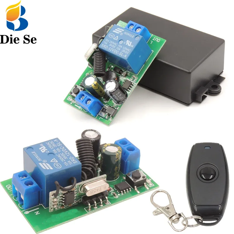 433MHz Rf Universal Remote Control AC 220V 10A 1CH Relay Receiver and Transmitter for Lighting/LED/Fan/Home Appliance
433MHz Rf Universal Remote Control AC 220V 10A 1CH Relay Receiver and Transmitter for Lighting/LED/Fan/Home Appliance
