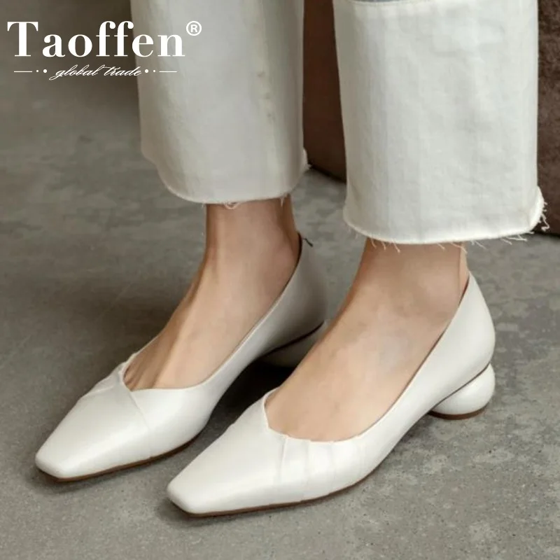 Taoffen/женские туфли-лодочки; Классическая однотонная обувь из натуральной кожи без застежки с круглым носком и квадратным носком; Женская об...
Taoffen/женские туфли-лодочки; Классическая однотонная обувь из натуральной кожи без застежки с круглым носком и квадратным носком; Женская об...