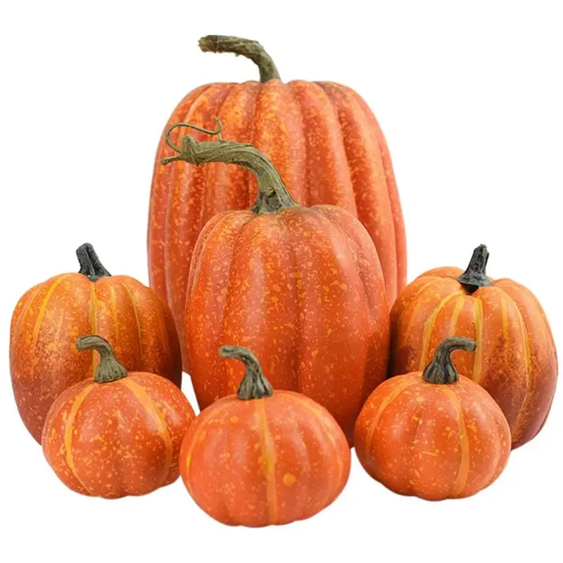 7PCS Simulation Pumpkin Model Halloween Artificial Pumpkin Decoration Creative Home Table Decor for Thanksgiving and Halloween
7PCS Simulation Pumpkin Model Halloween Artificial Pumpkin Decoration Creative Home Table Decor for Thanksgiving and Halloween