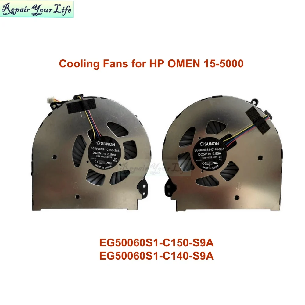 

788600-001 Notebook PC Fans Cooler Radiator for HP OMEN 15 15T-5000 5100 5200 Laptop CPU GPU Cooling Fan EG50060S1-C150 C140-S9A