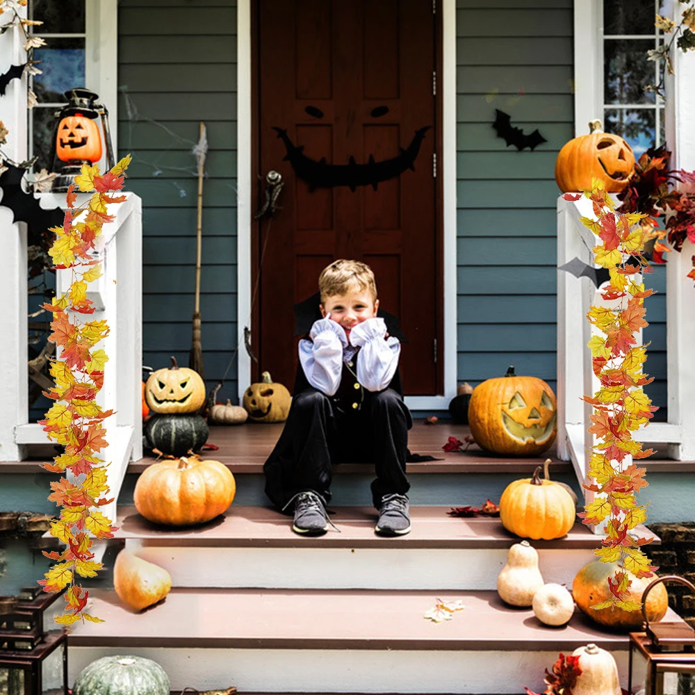 1.75m Artificial Maple Leaf Vine Decorative Autumn Leaves Garland Fake Foliage String For Thanksgiving Halloween Garden Decor
1.75m Artificial Maple Leaf Vine Decorative Autumn Leaves Garland Fake Foliage String For Thanksgiving Halloween Garden Decor