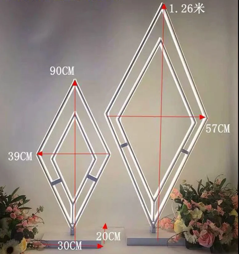 Wedding diamond road guide double-sided light-emitting aluminum LED lamp with road guide 
Wedding diamond road guide double-sided light-emitting aluminum LED lamp with road guide