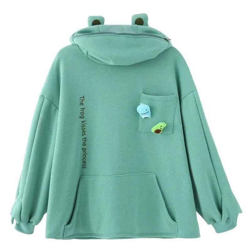 Fleece Hoodies Frog Hoodie Winter Warm Thick Loose Oversized Sweatshirt Outwear Hooded Pullover Soft Teens Street Style
Fleece Hoodies Frog Hoodie Winter Warm Thick Loose Oversized Sweatshirt Outwear Hooded Pullover Soft Teens Street Style