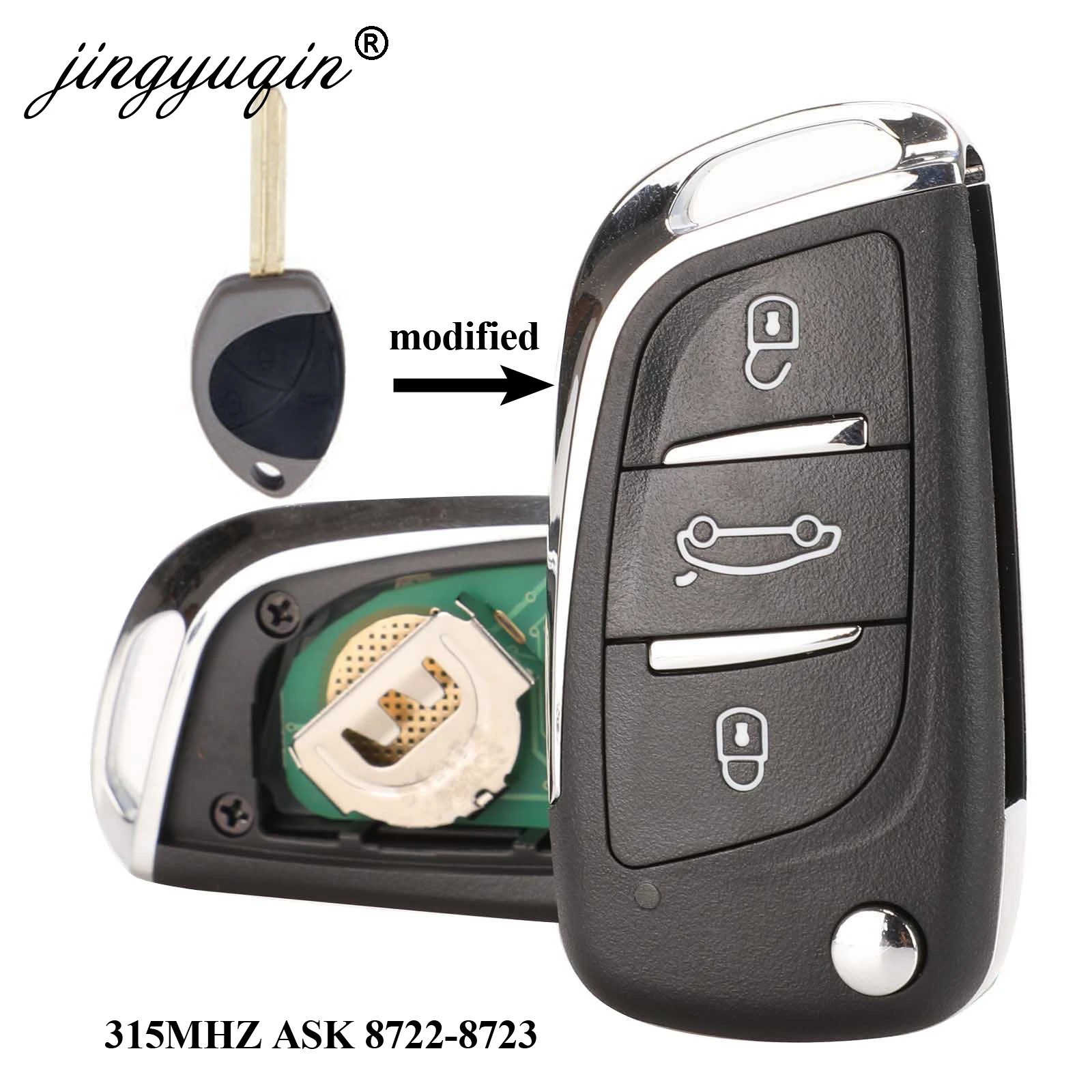 Jingyuqin обновленный ключ для Малайзии Toyota Truguard дистанционный с печатной платой 2/3