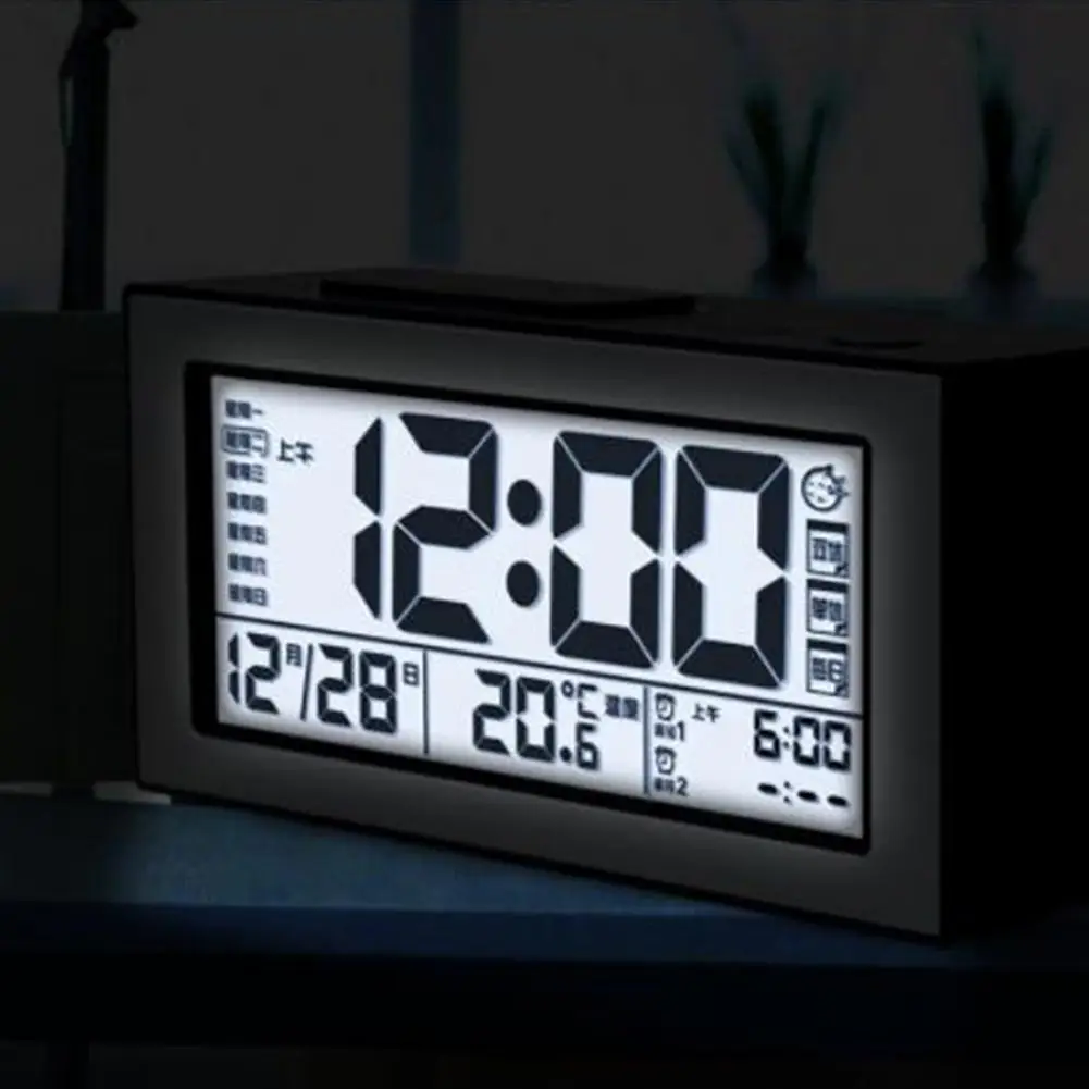 AMYGOJJ Smart Silent Luminous Alarm Clock 2 Kinds Alarm Ring LCD Wide View Screen English Edition
AMYGOJJ Smart Silent Luminous Alarm Clock 2 Kinds Alarm Ring LCD Wide View Screen English Edition