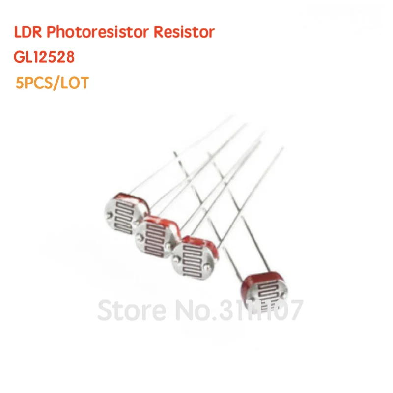 5PCS/LOT GL12528 12mm Photoresistor Resistor Light Sensitive Resistor 12528 LDR Dependent Resistance
5PCS/LOT GL12528 12mm Photoresistor Resistor Light Sensitive Resistor 12528 LDR Dependent Resistance