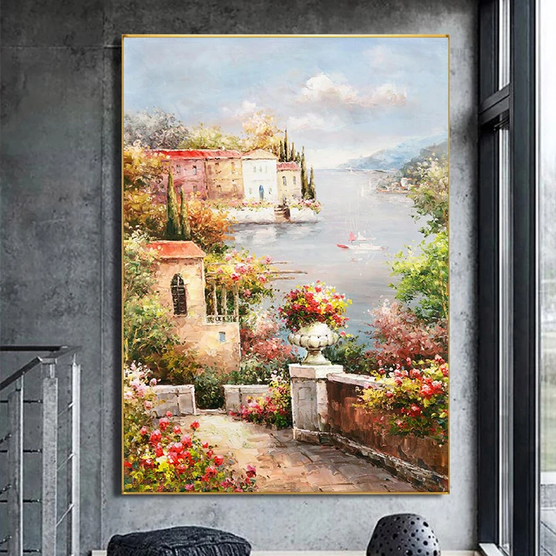 Modern Landscape Abstract Mediterranean Sea Garden Canvas Paintings Posters and Prints Wall Art Pictures for Living Room Cuadros
Modern Landscape Abstract Mediterranean Sea Garden Canvas Paintings Posters and Prints Wall Art Pictures for Living Room Cuadros