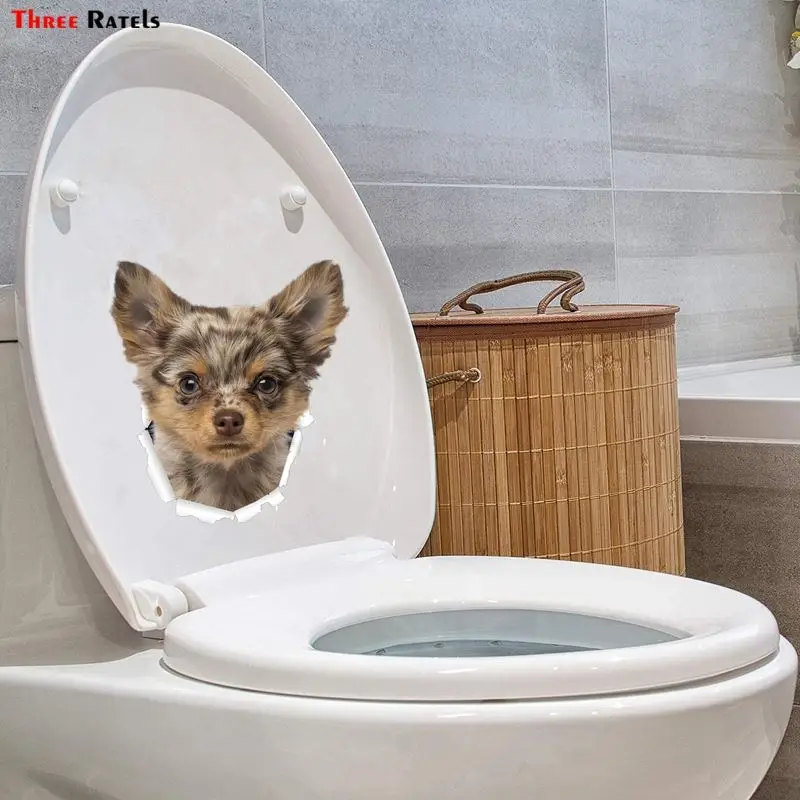 Three Ratels QD46 cute 3D torn metal design Chihuahuas dog car body sticker 
Three Ratels QD46 cute 3D torn metal design Chihuahuas dog car body sticker