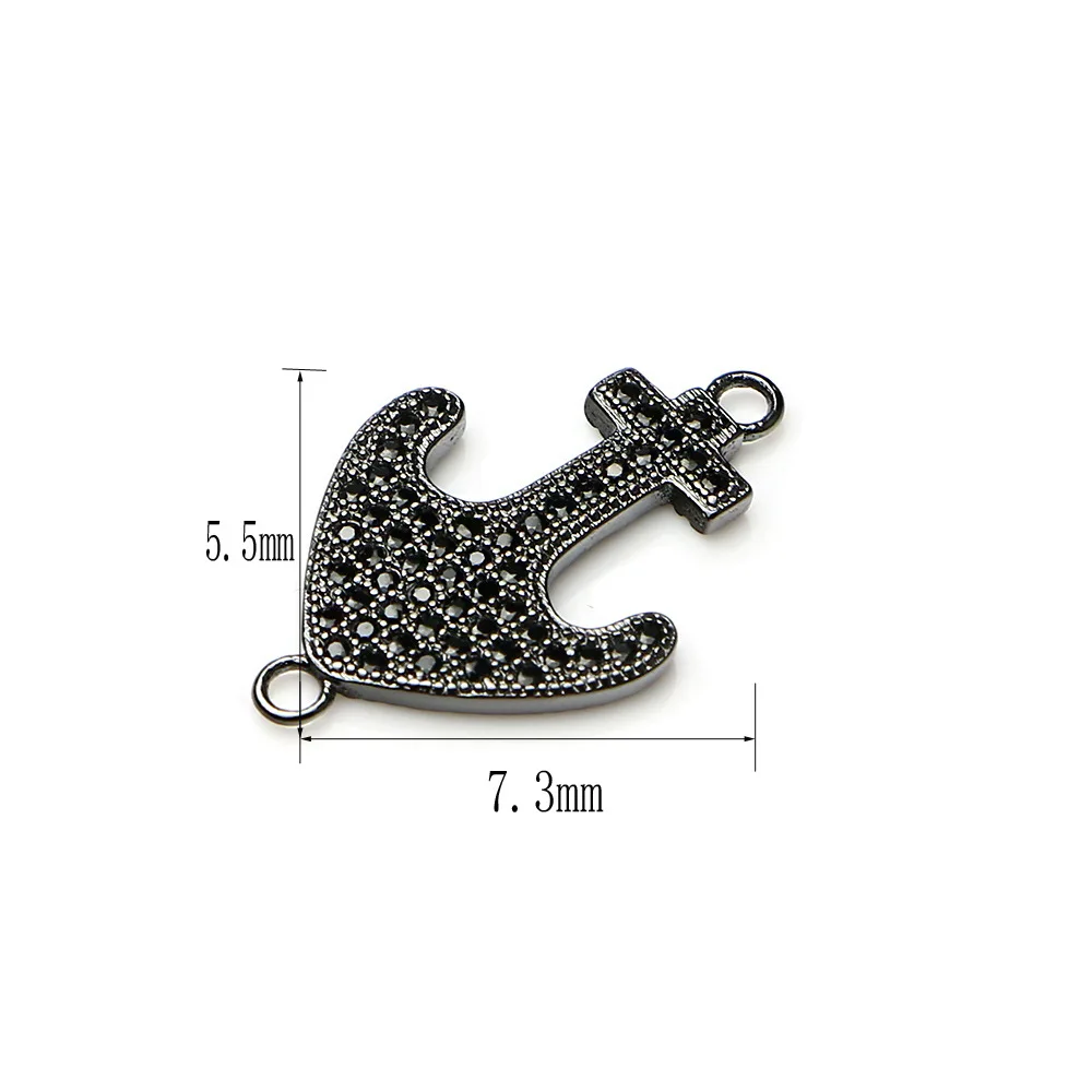 Micro-inlaid zircon anchor bracelet connecting piece copper accessories DIY high-grade braided couple hand rope loose beads
Micro-inlaid zircon anchor bracelet connecting piece copper accessories DIY high-grade braided couple hand rope loose beads