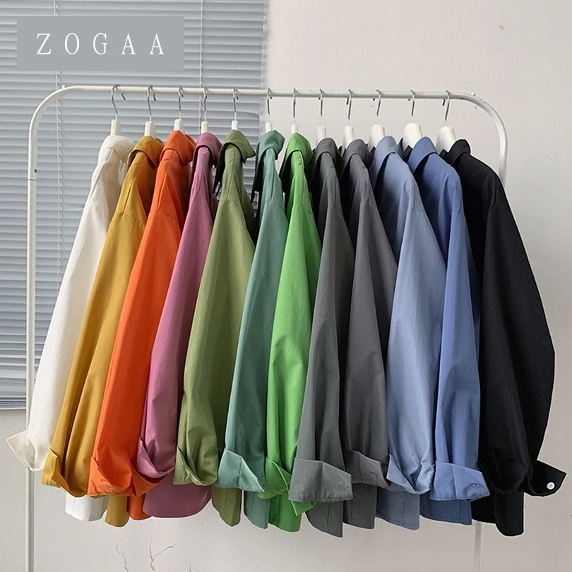 Однотонные рубашки ZOGAA для мужчин, одежда в Корейском стиле, мужские рубашки в стиле Харадзюку, Корейская одежда 5XL, новинка весны 2021 
Однотонные рубашки ZOGAA для мужчин, одежда в Корейском стиле, мужские рубашки в стиле Харадзюку, Корейская одежда 5XL, новинка весны 2021