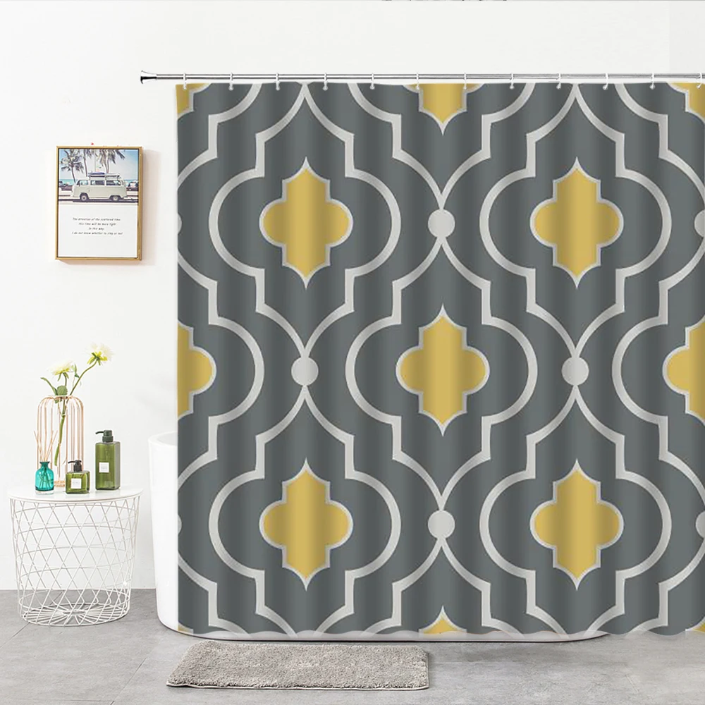 White And Red Horizontal Stripes Shower Curtains Geometric Lattice Wave Pattern Printing Home Bathroom Decoration Curtain Hook
White And Red Horizontal Stripes Shower Curtains Geometric Lattice Wave Pattern Printing Home Bathroom Decoration Curtain Hook