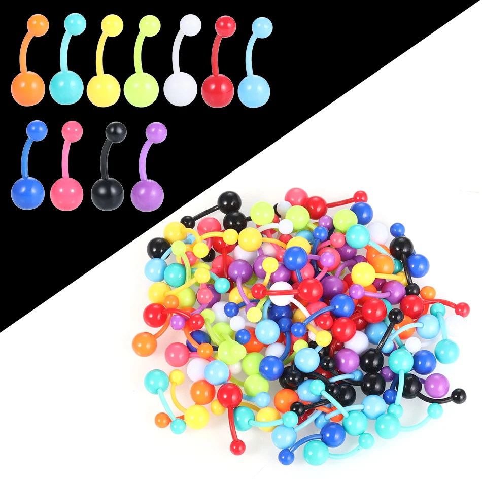 110pcs/lot Wholesale Colorful Bioplast Navel Bar Belly Button Piercing Ombligo Navel Earrings Piercings Sexy Women Body Jewelry
110pcs/lot Wholesale Colorful Bioplast Navel Bar Belly Button Piercing Ombligo Navel Earrings Piercings Sexy Women Body Jewelry