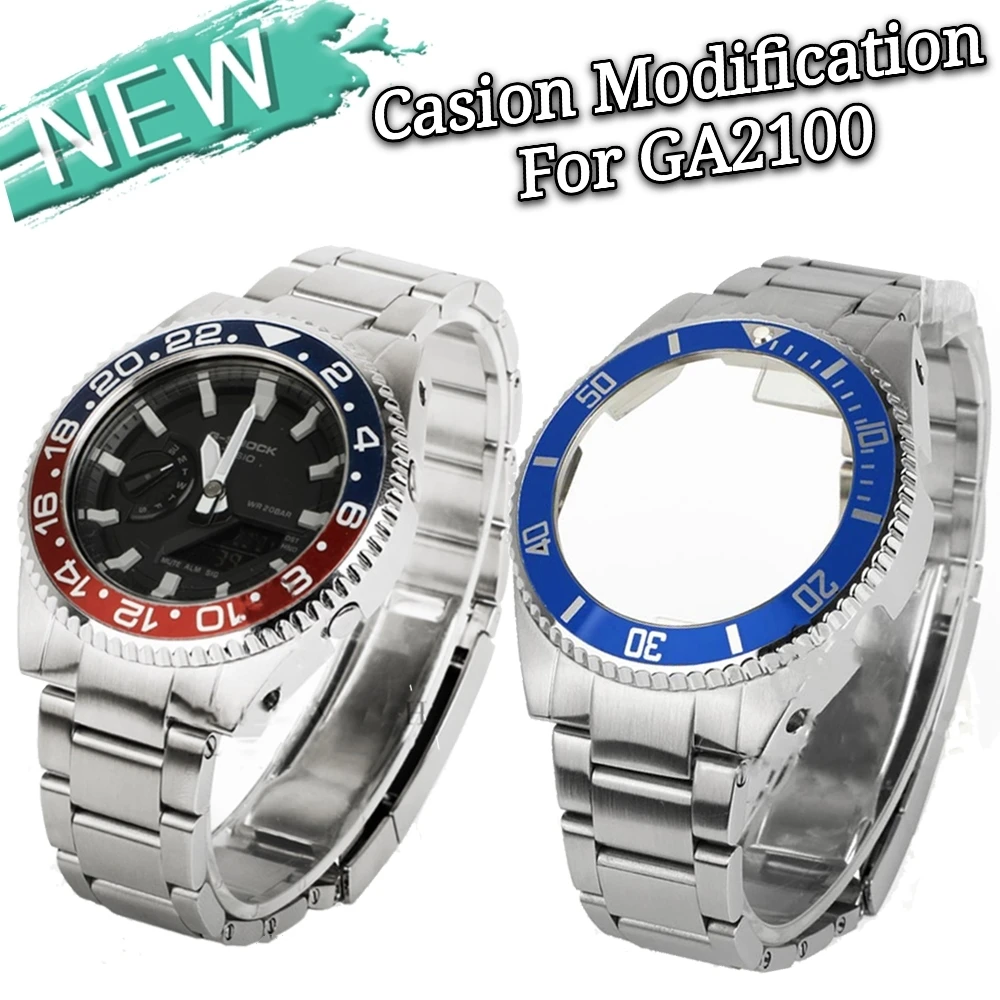 Чехол для часов из нержавеющей стали для Casio G-SHOCK GA2100, высококачественные модифицированные аксессуары для Rolex Casio GA-2100 DIY
Чехол для часов из нержавеющей стали для Casio G-SHOCK GA2100, высококачественные модифицированные аксессуары для Rolex Casio GA-2100 DIY