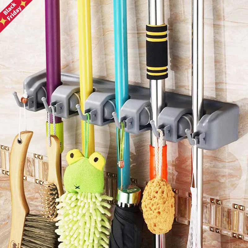 Brush Broom Holder Kitchen Organizer Wall Mounted Storage Rack Mop Holder Hanging Kitchen Organizer Bathroom Shelves 5
Brush Broom Holder Kitchen Organizer Wall Mounted Storage Rack Mop Holder Hanging Kitchen Organizer Bathroom Shelves 5