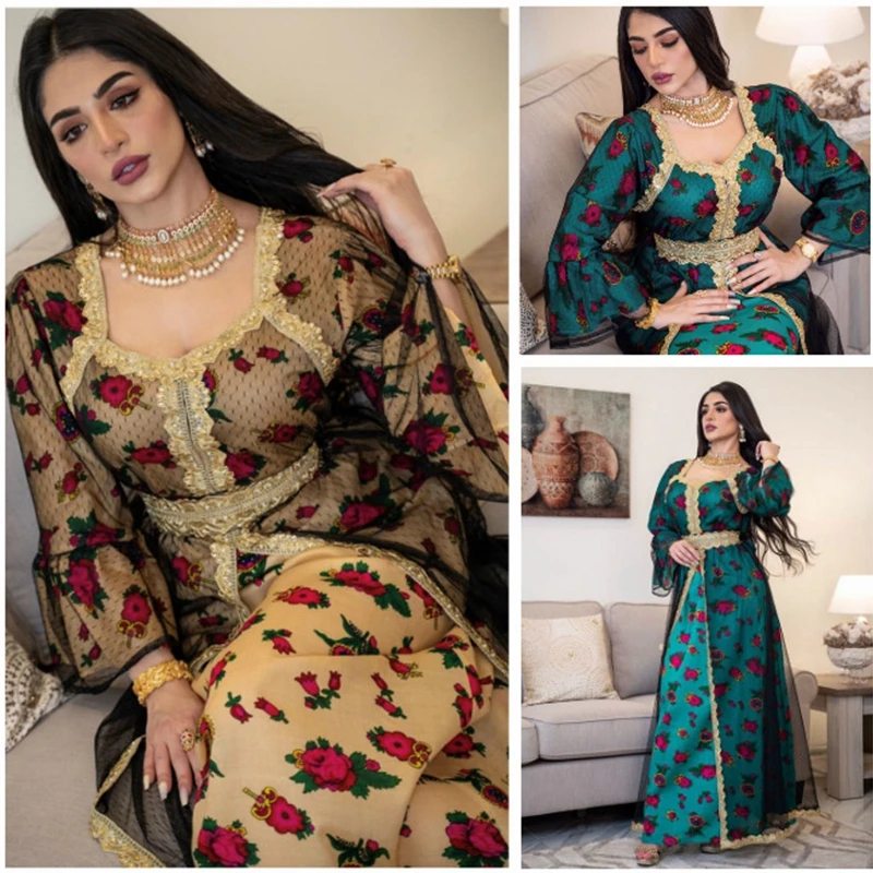 Lugentolo Maxi Dress Women Printed Embroidery Lace Mesh High Waist Butterfly Sleeve A-Line Floor-Length Dresses
Lugentolo Maxi Dress Women Printed Embroidery Lace Mesh High Waist Butterfly Sleeve A-Line Floor-Length Dresses