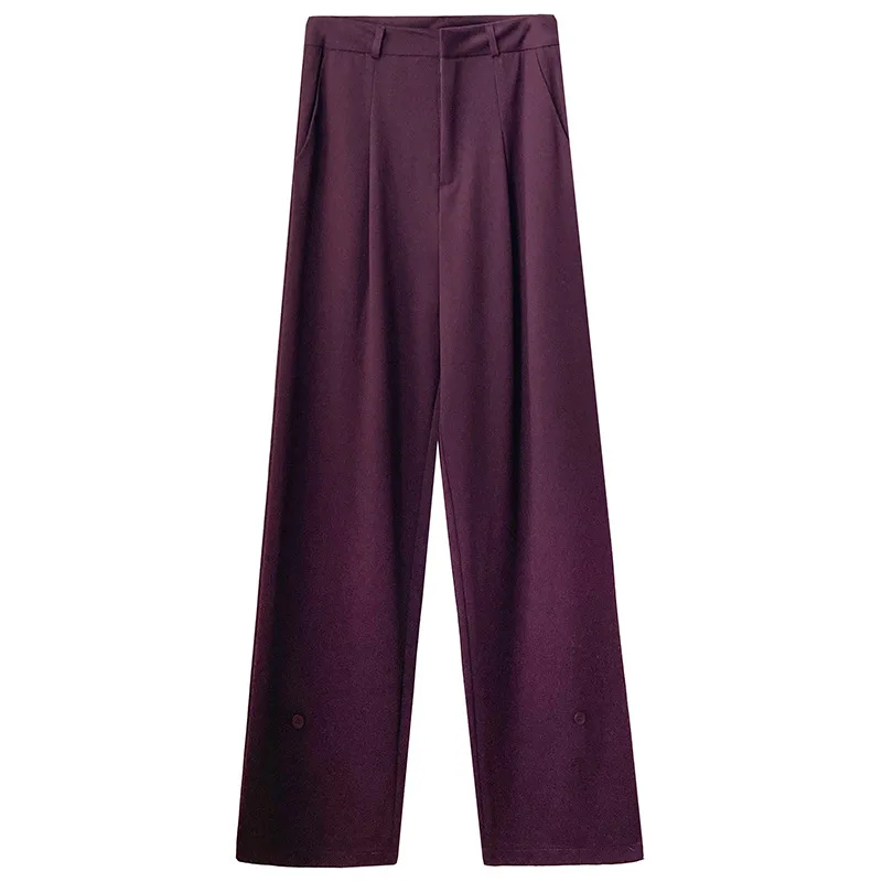 Yeeloca Design Wide Leg Purple Suit Pants 2021 Spring New High Waist Casual Trousers Solid Straight Office Lady Pants
Yeeloca Design Wide Leg Purple Suit Pants 2021 Spring New High Waist Casual Trousers Solid Straight Office Lady Pants