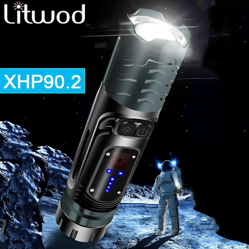 Powergul XHP90.2 светодиодный фонарик COB факел 9-ядерный высококачественный USB