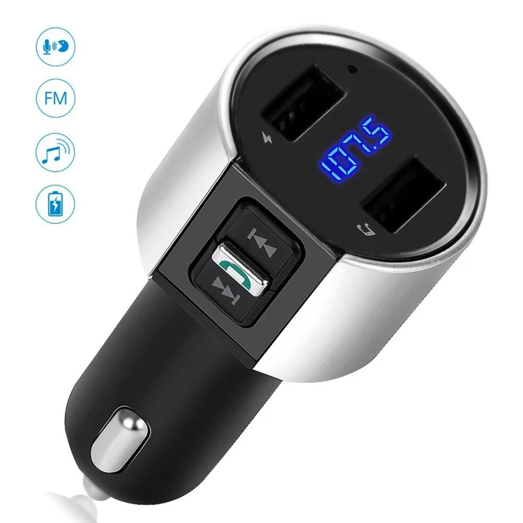 Wireless BT Car kit FM Transmitter 3.4A Dual USB car C26S Car Handfree device MP3 Player for smart phone Car Accessories
Wireless BT Car kit FM Transmitter 3.4A Dual USB car C26S Car Handfree device MP3 Player for smart phone Car Accessories