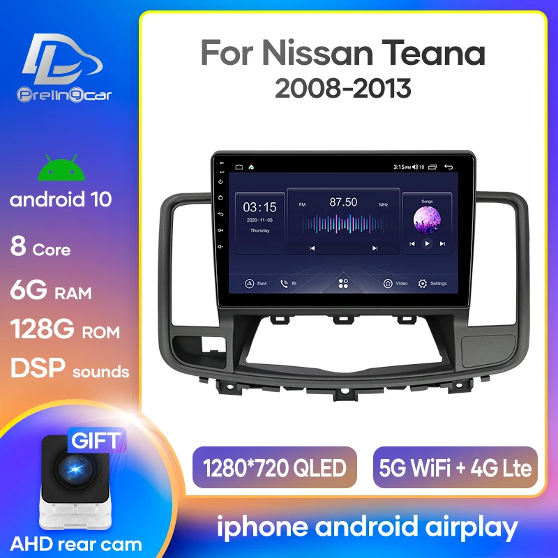 Prelingcar For Nissan Teana J32 Андроид 10 автомагнитола нет магнитола 2 din DVD для Ниссан Теана 2008