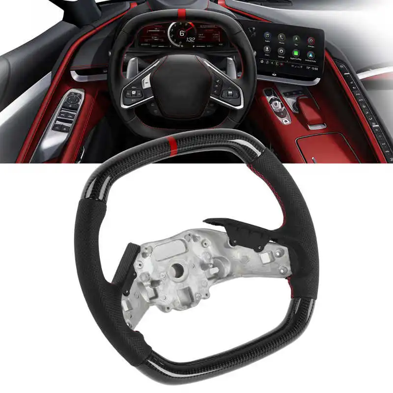 Custom Carbon Fiber Steering Wheel Nappa Perforated Leather Fit for Chevrolet Corvette C8 2020+ New
Custom Carbon Fiber Steering Wheel Nappa Perforated Leather Fit for Chevrolet Corvette C8 2020+ New