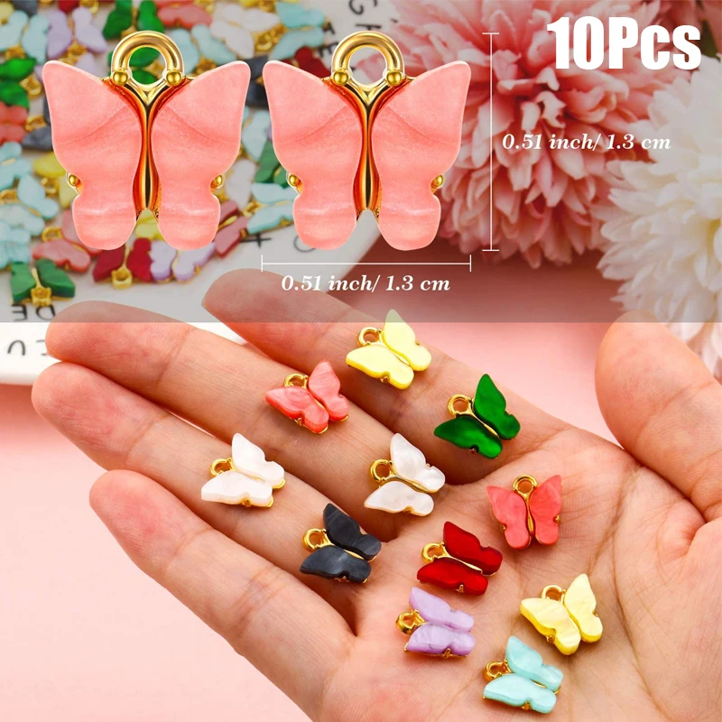 10Pcs Handmade Cute Butterfly Jewelry Accessories Fashion Multicolor Charm Jewelry for Making DIY Earrings Bracelets Necklaces
10Pcs Handmade Cute Butterfly Jewelry Accessories Fashion Multicolor Charm Jewelry for Making DIY Earrings Bracelets Necklaces