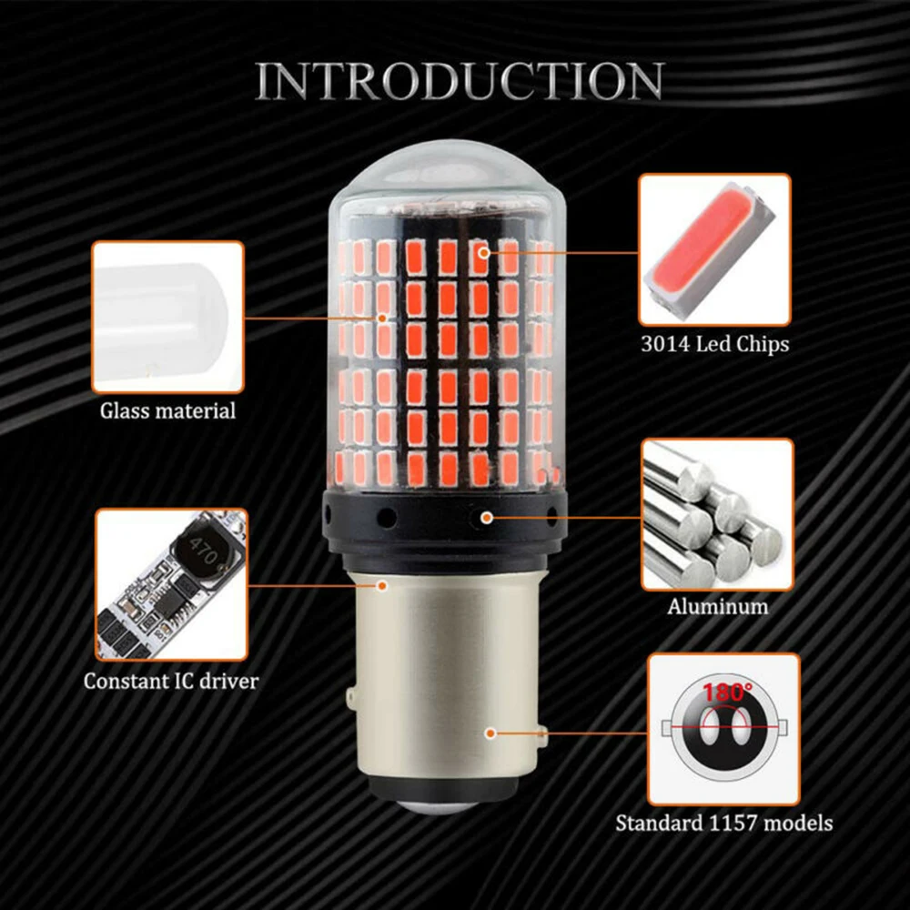 Светодиодная лампа Canbus P21W BAY15D 1157, боковой указатель поворота 3014 лм 144SMD
Светодиодная лампа Canbus P21W BAY15D 1157, боковой указатель поворота 3014 лм 144SMD