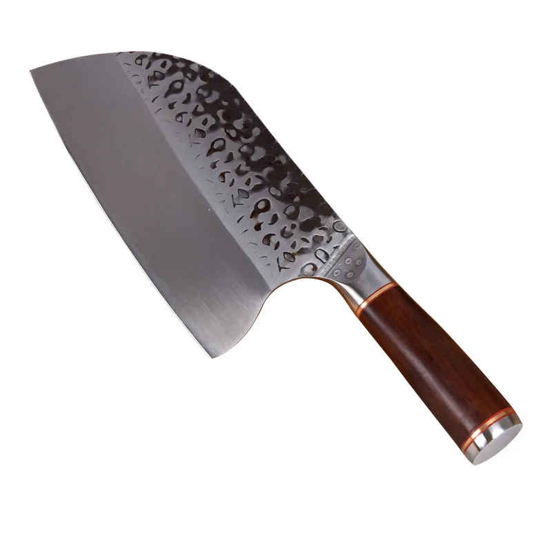 Hand Forged Chopping Knife Antique Hammer Pattern Black Carbon Steel Sharp Meat Slicer Knife Pork Knife Round Ebony Handle
Hand Forged Chopping Knife Antique Hammer Pattern Black Carbon Steel Sharp Meat Slicer Knife Pork Knife Round Ebony Handle