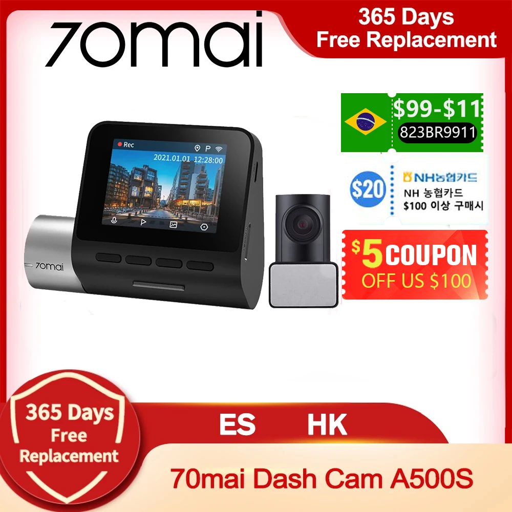 Видеорегистратор 70mai A500S Pro Plus +, 1944P, GPS, ADAS, два вида 
Видеорегистратор 70mai A500S Pro Plus +, 1944P, GPS, ADAS, два вида