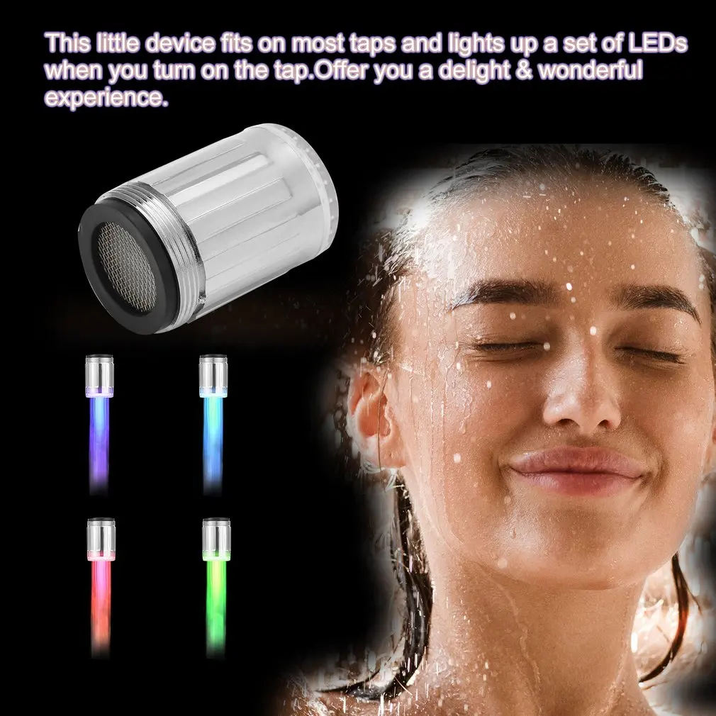 3 Color 7 Colors Changing Glow Light-up LED Kitchen Faucet Shower Tap Novelty Luminous Faucet Nozzle Head Light Bathroom Light
3 Color 7 Colors Changing Glow Light-up LED Kitchen Faucet Shower Tap Novelty Luminous Faucet Nozzle Head Light Bathroom Light