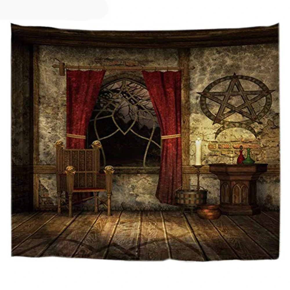 Pentagram Tapestry Home Decor Blanket Wall Hanging Vintage Europe Style Printing Window Wall Carpet
Pentagram Tapestry Home Decor Blanket Wall Hanging Vintage Europe Style Printing Window Wall Carpet