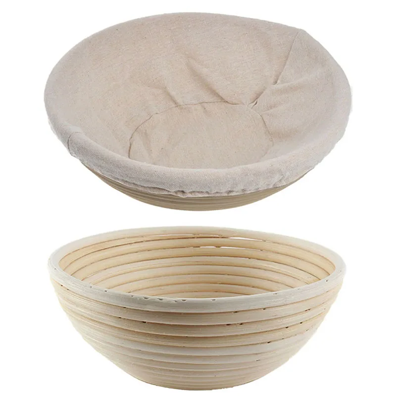 Овальные/круглые корзины из ротанга для рассыпчатого теста хлеба домашней