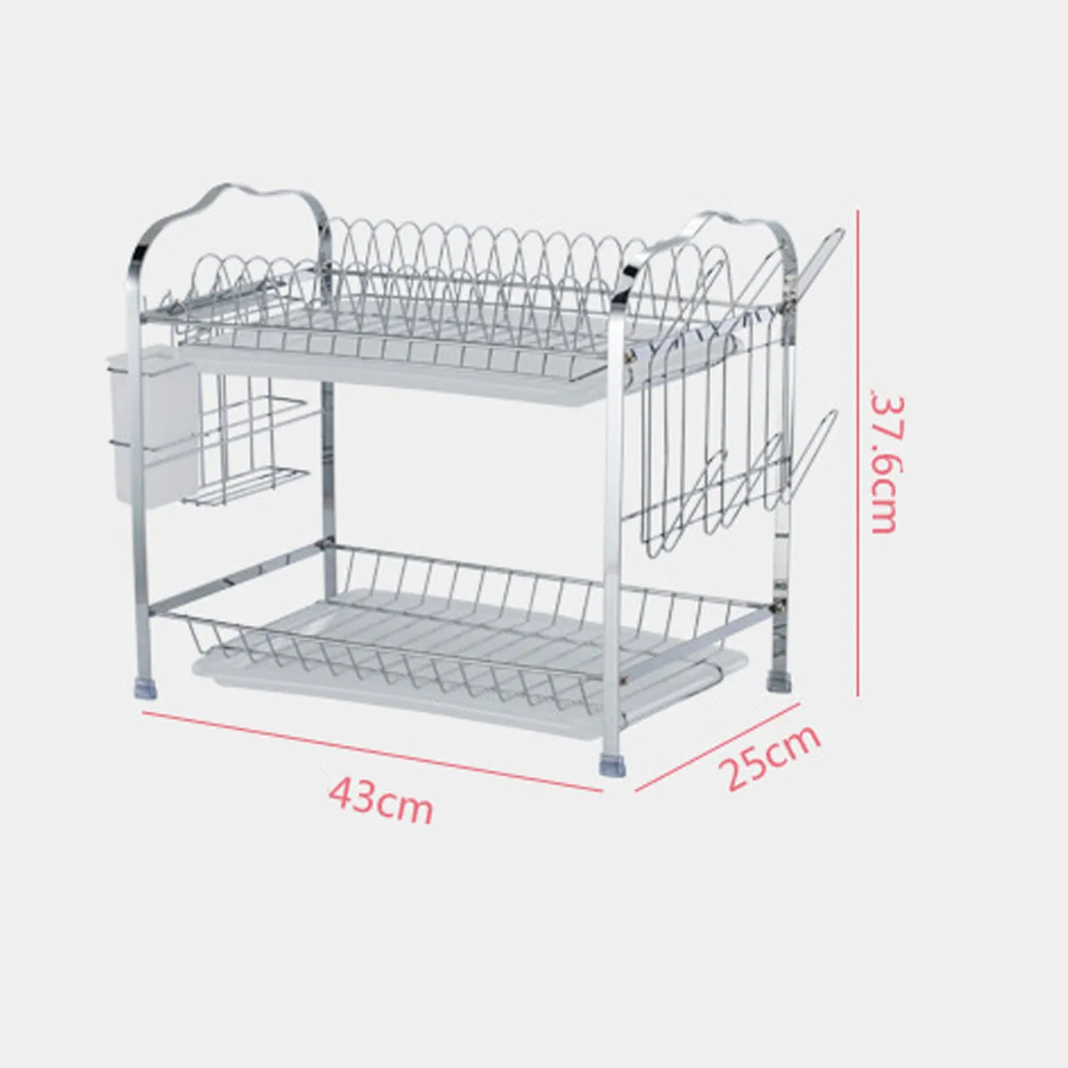 2Layer Dish Drying Rack Stainless Steel Dish Bowl Drain Rack Drying Shelf Kitchen Storage Organizer Utensils Holder + Cup Holder
2Layer Dish Drying Rack Stainless Steel Dish Bowl Drain Rack Drying Shelf Kitchen Storage Organizer Utensils Holder + Cup Holder