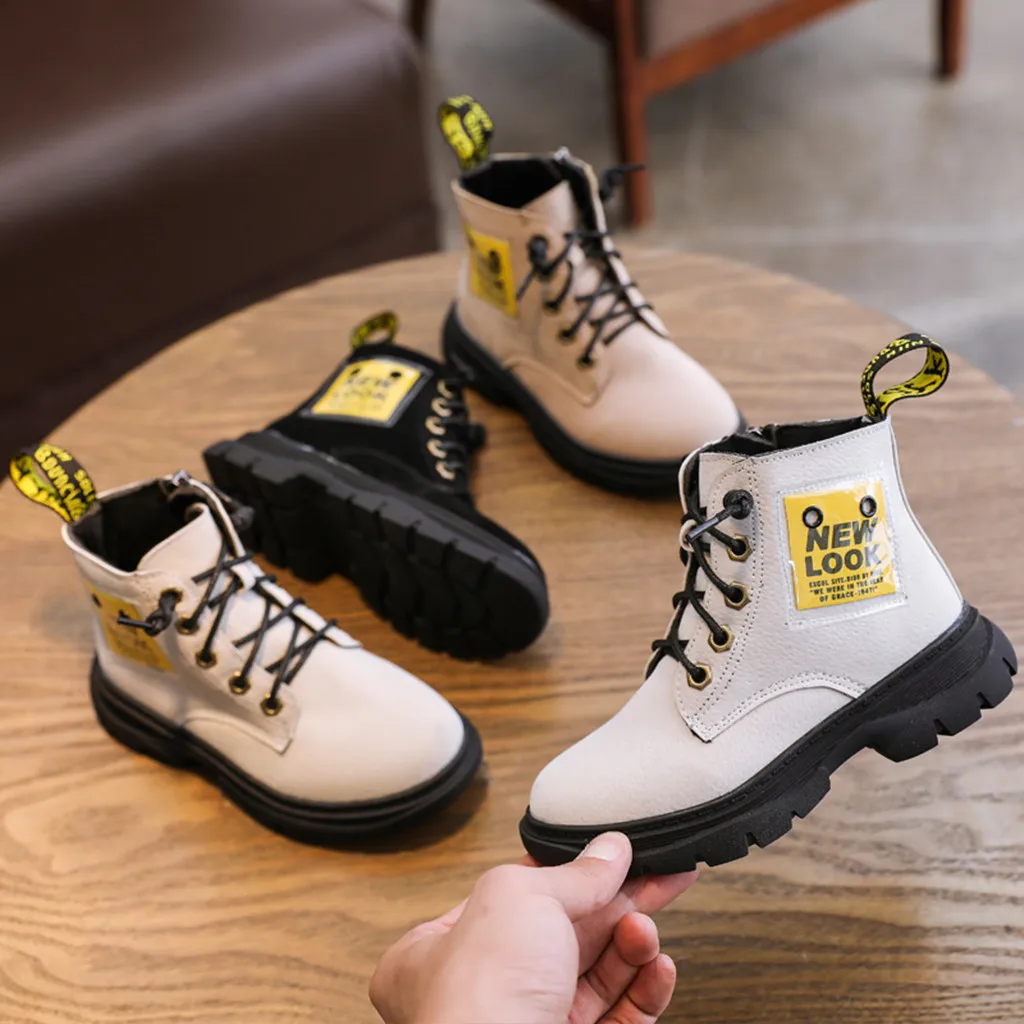 Fashion Children Ankle Boots Kid Baby Sprinig Autumn Leather Martin Boot Girls Boys Non Slip Shoes Lace Up Short Boots
Fashion Children Ankle Boots Kid Baby Sprinig Autumn Leather Martin Boot Girls Boys Non Slip Shoes Lace Up Short Boots
