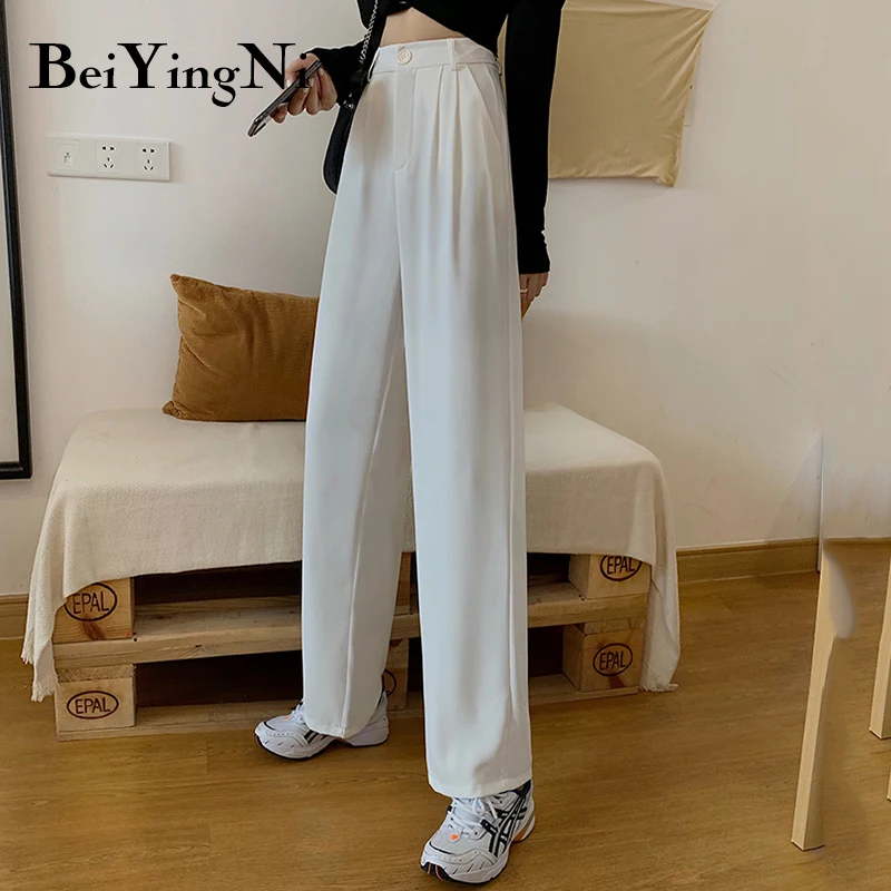 Beiyingni High Waist Slim Loose Black Pants Women Korean Office Ladies Straight Suits Trousers Female Harajuku Chic Pants Womans
Beiyingni High Waist Slim Loose Black Pants Women Korean Office Ladies Straight Suits Trousers Female Harajuku Chic Pants Womans