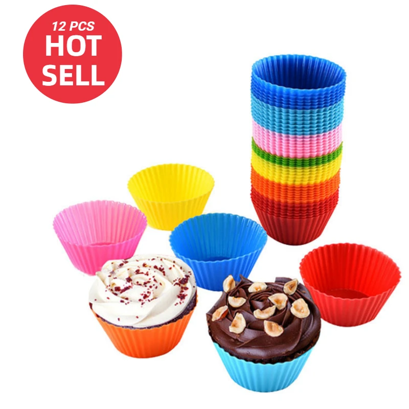 12 Piece Set Larger Silicone Cake Mold Round Shaped Muffin Cupcake Baking Molds Kitchen Bakeware Maker DIY Cake Decorating Tool
12 Piece Set Larger Silicone Cake Mold Round Shaped Muffin Cupcake Baking Molds Kitchen Bakeware Maker DIY Cake Decorating Tool