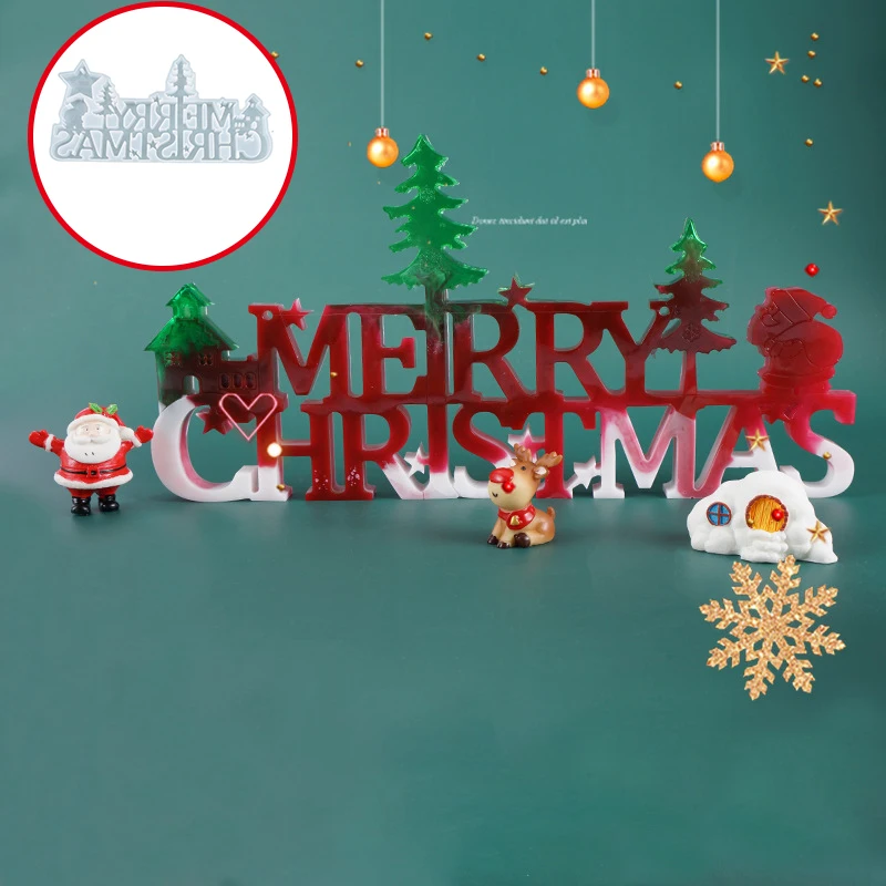 Рождественская силиконовая форма «сделай сам», прозрачная эпоксидная форма, указанные украшения, форма для смолы, силиконовая форма для мы... 
Рождественская силиконовая форма «сделай сам», прозрачная эпоксидная форма, указанные украшения, форма для смолы, силиконовая форма для мы...