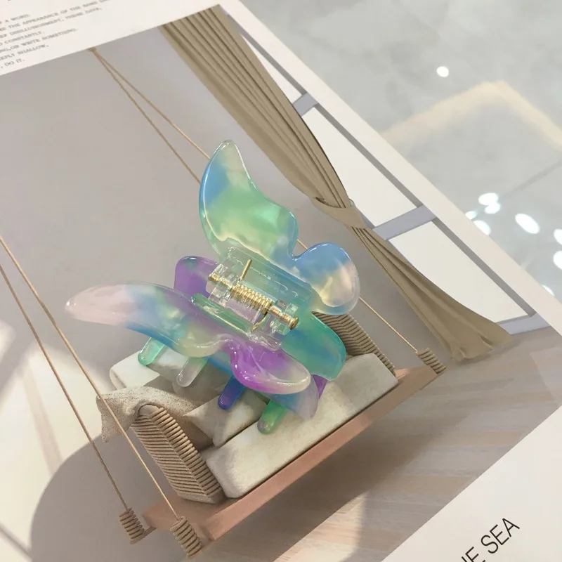 Women Girls Acetate Resin Hair Claw Sweet Fairy Butterfly Hairpin Clip Gradient Tie-dye Colored Styling Tools Accessories
Women Girls Acetate Resin Hair Claw Sweet Fairy Butterfly Hairpin Clip Gradient Tie-dye Colored Styling Tools Accessories