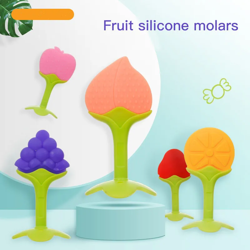 Newborn Teething Massaging Toy Infant Dental Care Accessories Baby Safety Non-toxic Silicone Fruit Shape Chew Molar Stick
Newborn Teething Massaging Toy Infant Dental Care Accessories Baby Safety Non-toxic Silicone Fruit Shape Chew Molar Stick